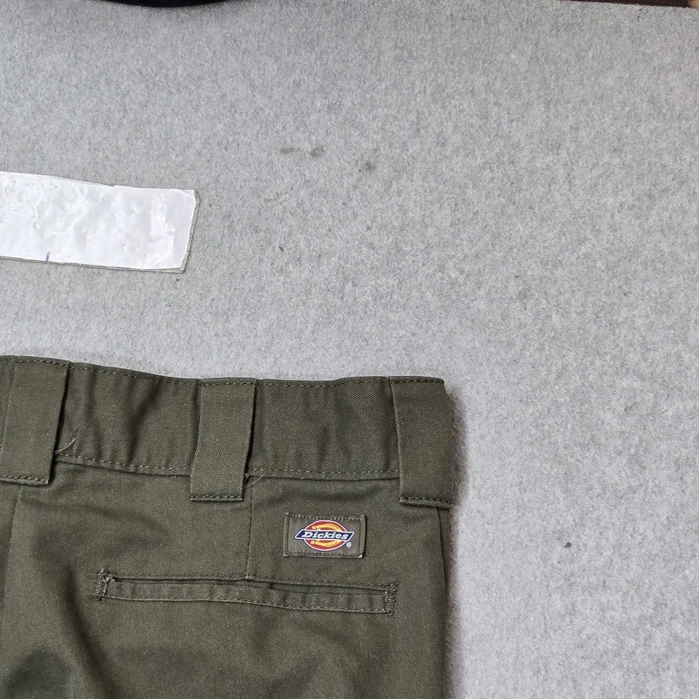 Dickies Men Pants 30X30 Olive Green Cargo Twill Dickies FLEX Work Pant Zipper